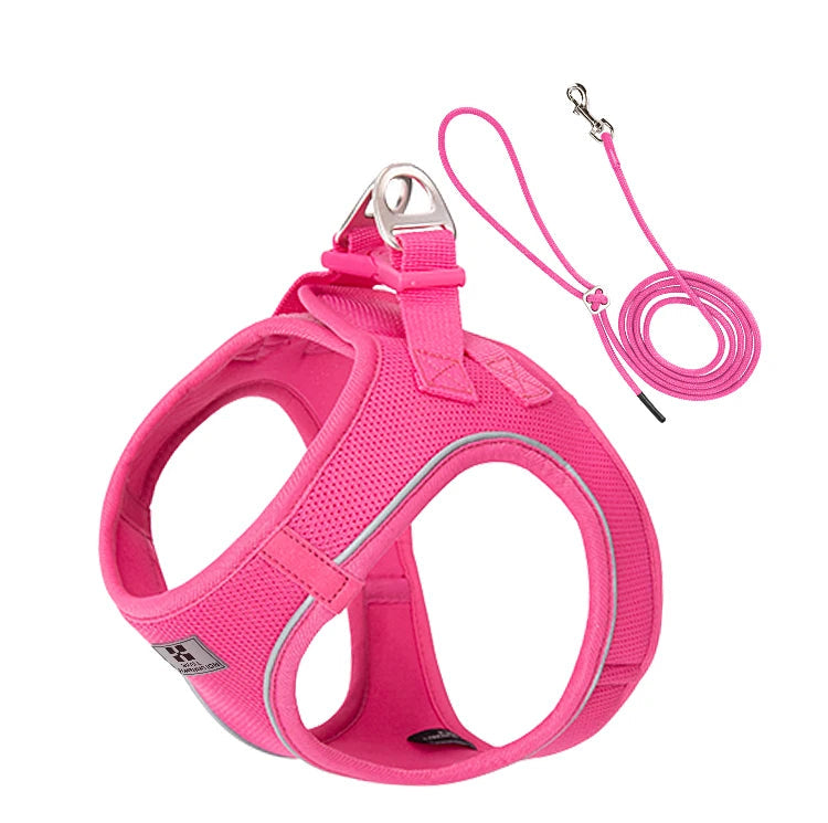 Adjustable Reflective Dog Harness & Leash Set